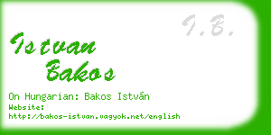 istvan bakos business card